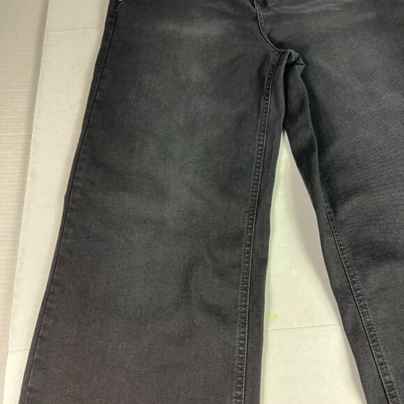 Oat New York Jeans Women's 32x29* High Rise Wide Leg Black Faded Denim Tag 30 - Picture 4 of 16